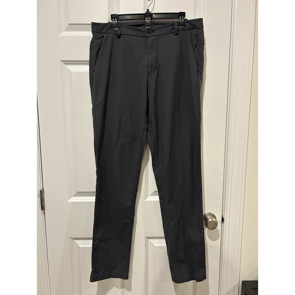 Lululemon Commission Pant Slim Fit 34x32 Charcoal Gray Chino Golf Commuter